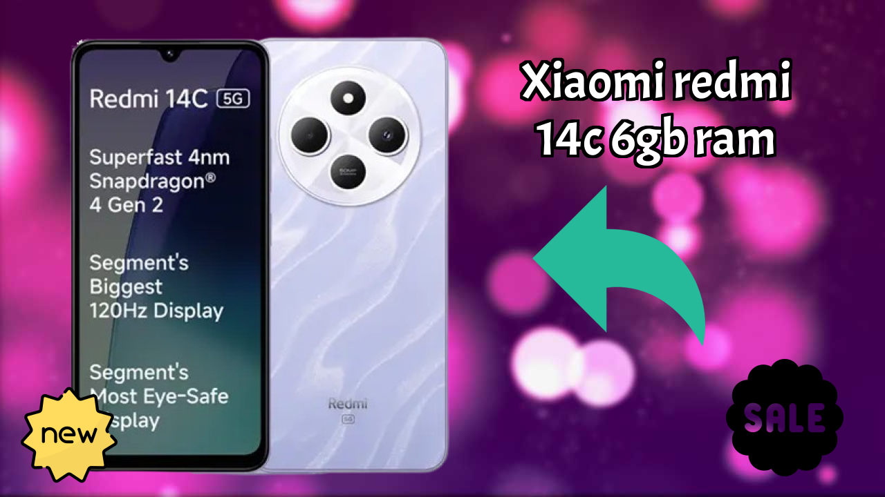 Xiaomi Redmi 14C 6GB RAM Display Technology: 6.88 Inches (17.48 Cm) Screen